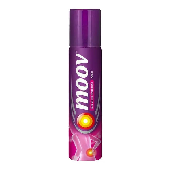 Moov Ayurvedic pain relief spray 35g aerosol can front view