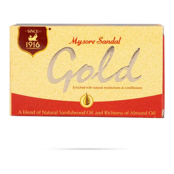 Mysore Sandal Gold soap 125g retail box front view