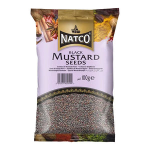 Natco black mustard seeds 100g resealable retail packet