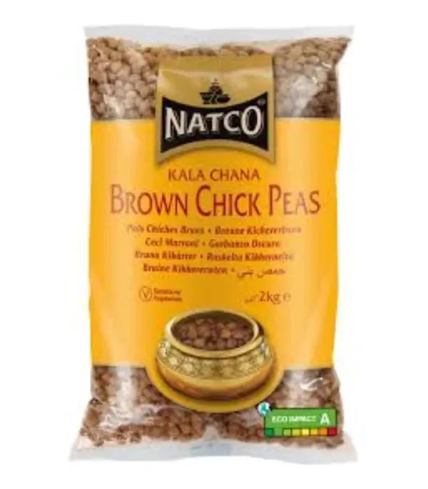 Natco kala chana brown chickpeas 2kg whole beans