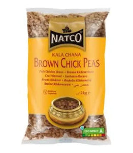 Natco kala chana brown chickpeas 2kg whole beans