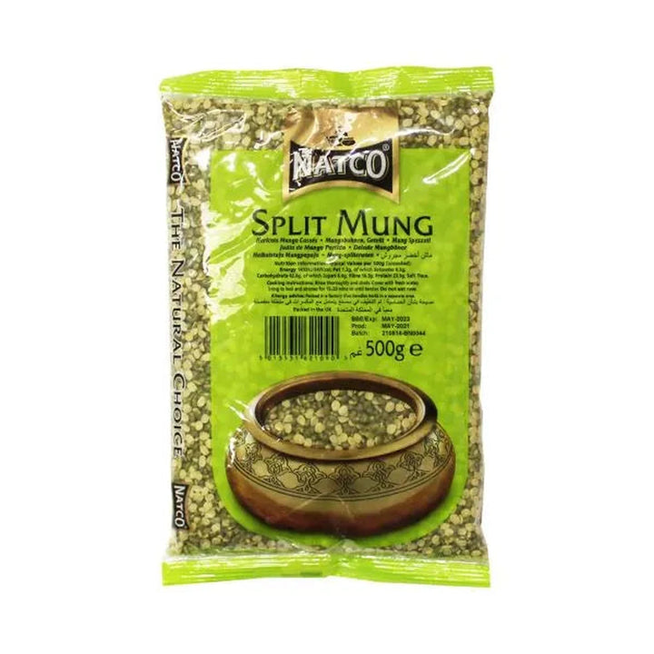 Natco Moong Dal Chilka - 500g retail pack on a white background