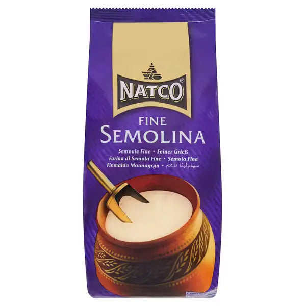 Natco semolina fine 500g wheat flour packet for Indian cooking