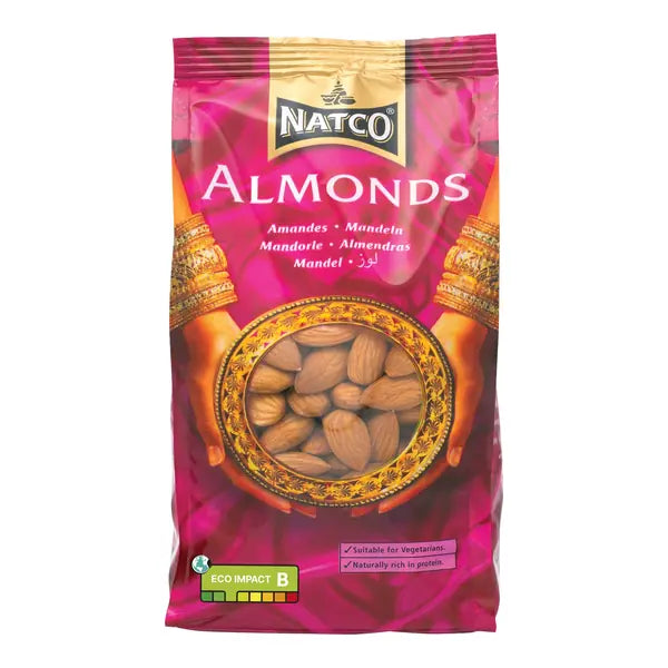 Natco whole almonds 400g retail pouch front view