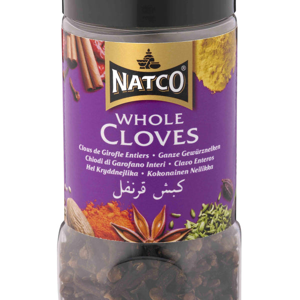 Natco whole cloves Laung 50g clear spice jar