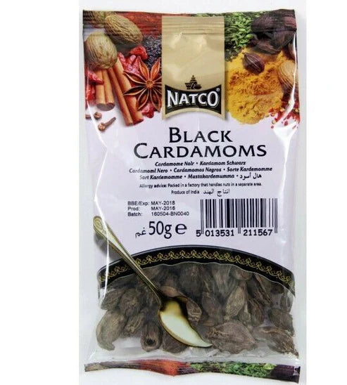 Shop Natco Cardamoms Black (Elaichi) - 50g at Grocerywala