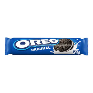 Oreo Original vanilla creme chocolate sandwich cookies 154g wrapper