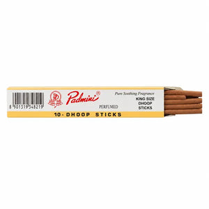 Padmini 10 Dhoop Sticks pack centred on pure white background