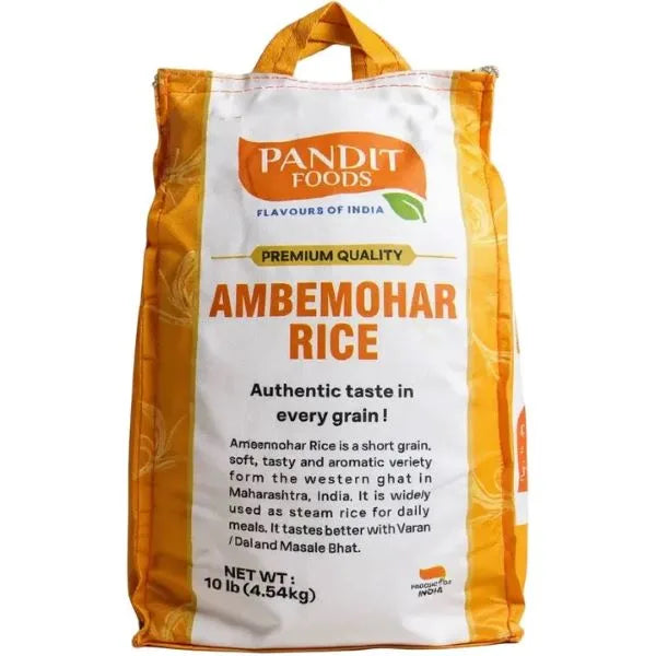 Pandit ambemohar rice 4.5kg aromatic short grain rice