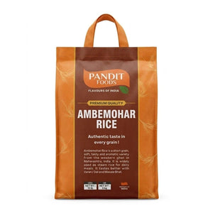 Pandit Foods Ambemohar Rice 5kg bag – front of pack