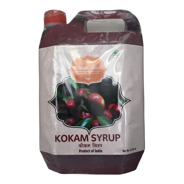 Pandit Foods Kokum Syrup 1000ml handled retail container