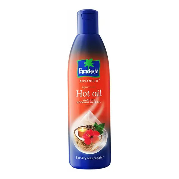 Parachute Advansed Ayurvedic Hot Oil 190ml bottle on white background