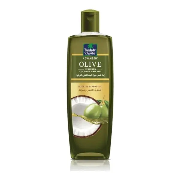 Parachute Advansed Olive Coconut Hair Oil 200ml bottle on white background