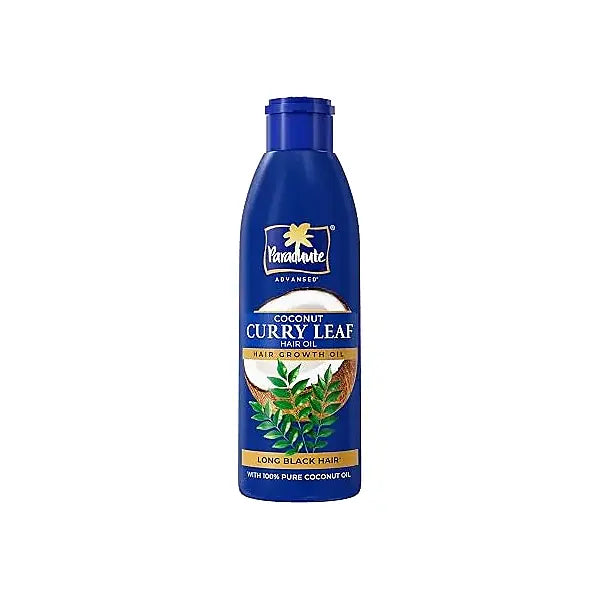 Parachute Curry Leaf Hair Oil 170ml straight bottle on white background