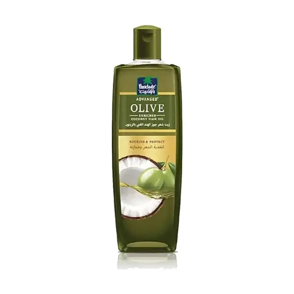 Parachute Olive Hair Oil 200ml straight bottle on white background