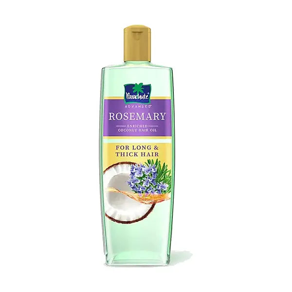 Parachute Rosemary Hair Oil 300ml straight bottle on white background