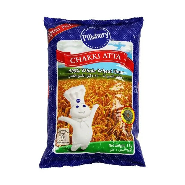 Pillsbury chakki atta 1kg whole wheat flour pack