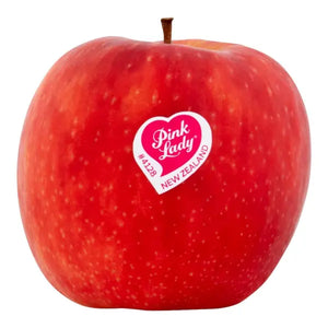 Fresh Pink Lady apples with crisp pink-red skin, sold by weight