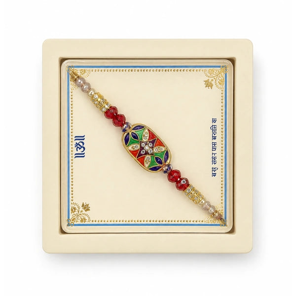 Kundan Rakhi with Beads