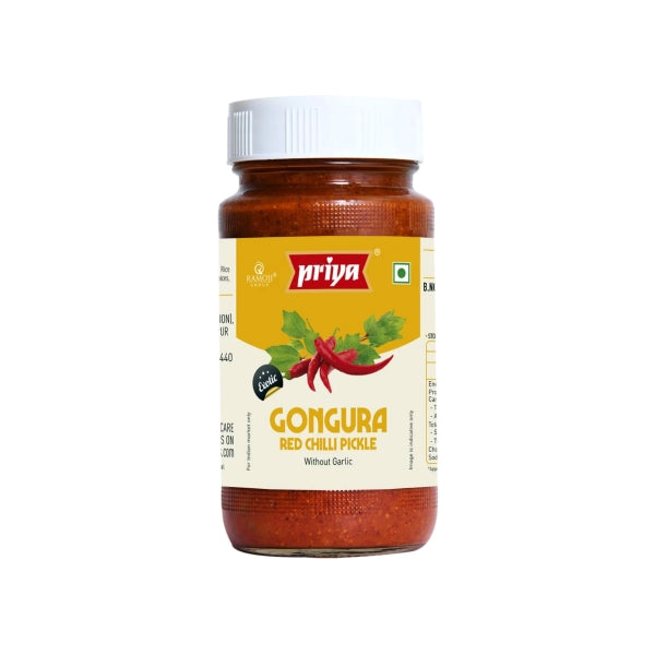 Priya Pickle Gongura Roselle Leaves Red Chilli without garlic - 300g