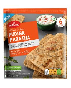 Shop Haldirams Pudina Parantha Frozen (6pcs) - 260g at Grocerywala