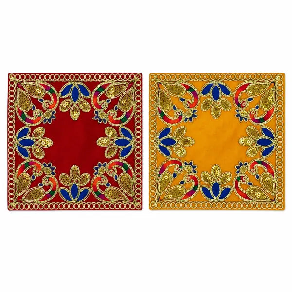 Puja Aasan Small assorted red and yellow colours