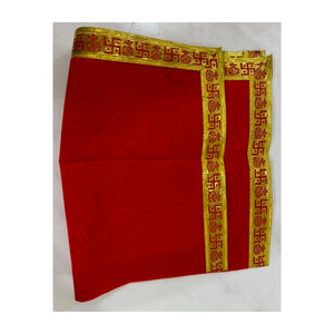 Puja Aasan Velvet Small Red – 20 × 20cm