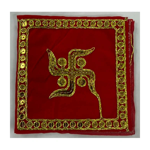 Puja Aasan Small Red – 5 × 5cm