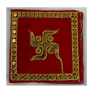 Puja Aasan Small Red – 5 × 5cm