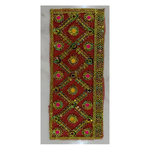Embroidered Mata Ki Chunni Red – 15 × 6.5 Inch