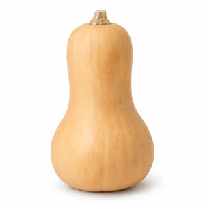 Fresh whole butternut squash on a white background