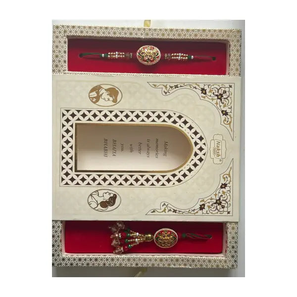 Rajwada Bandhan red Bhaiya Bhabhi Rakhi gift box