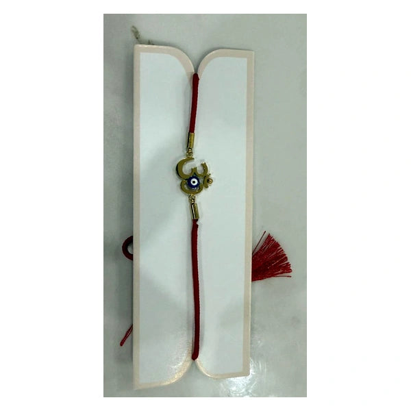 Premium Waterproof Om Rakhi with Roli Chawal