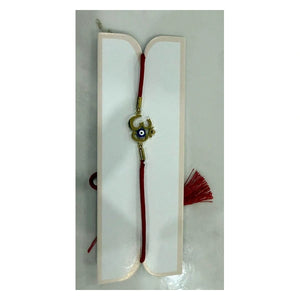 Premium Waterproof Om Rakhi with Roli Chawal