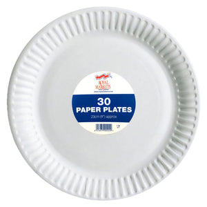 royal market paper plates 9 inch 30 pack pack on a white background