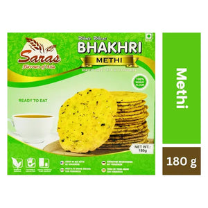 Saras Bhakhri Methi 180g retail pack on white background