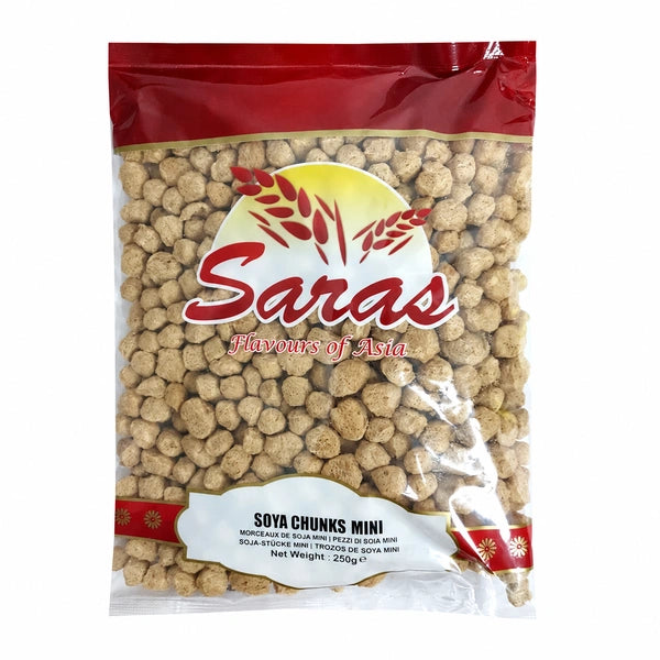 Saras Mini Soya Chunks 250g pack