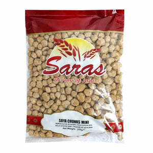 Saras Mini Soya Chunks 250g pack