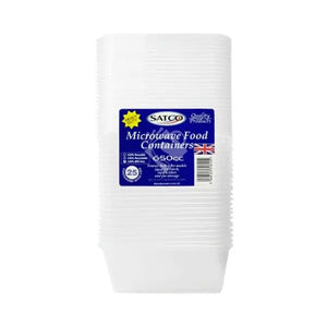 Satco microwave food containers with lids 25 pack 650ml