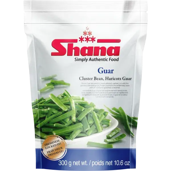 Shana frozen guar cluster beans retail bag, 300g