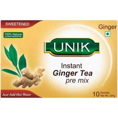 Shop Unik Ginger Tea Sweetened (10 Sachets) - 220g at Grocerywala
