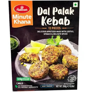 Shop Haldiram Dal Palak Kebab Frozen - 300g at Grocerywala