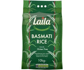 Laila basmati rice 10kg long grain rice bag