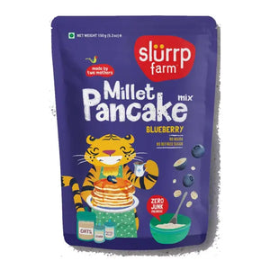 Slurrp Farm blueberry millet pancake mix pouch, 150g