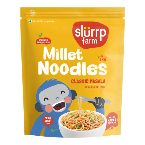 Slurrp Farm classic masala millet noodles pouch, 192g