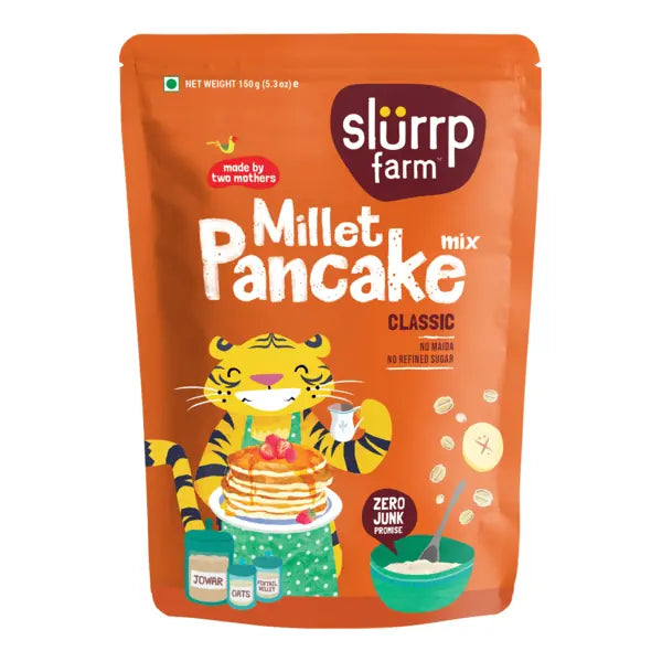 Slurrp Farm classic millet pancake mix pouch, 150g