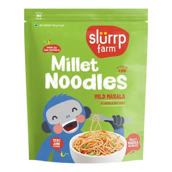Slurrp Farm mild masala millet noodles pouch, 192g