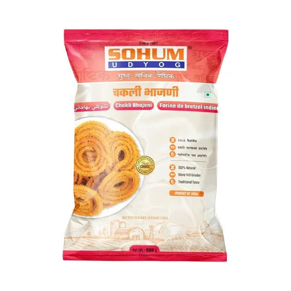 Sohum chakali bhajani 500g snack flour mix packet