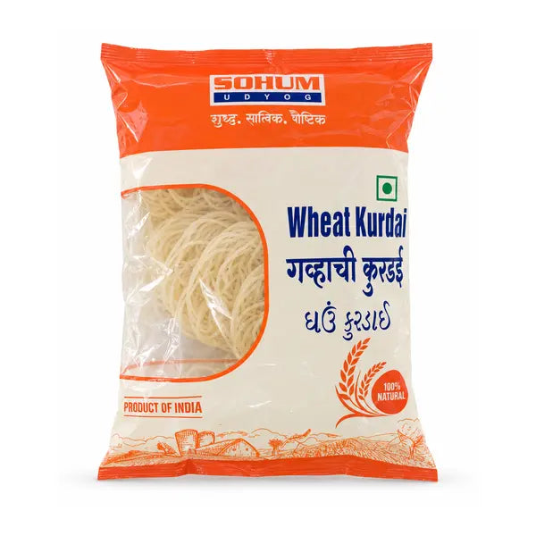 Sohum Pure Wheat Kurdai 200g transparent retail pack