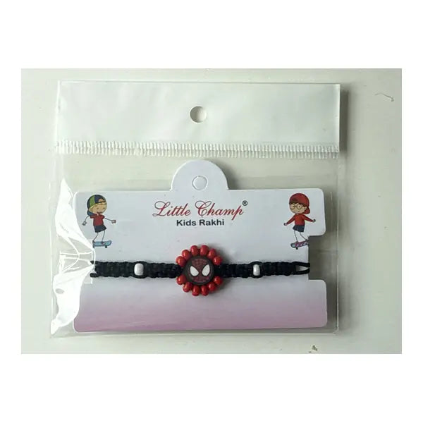 Spider web kids Rakhi in Little Champ presentation card
